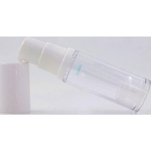 5ML clear airless bottle white vacuum pump white lid lotion emulsion serum sample eye essence skin care sprayer toner packing