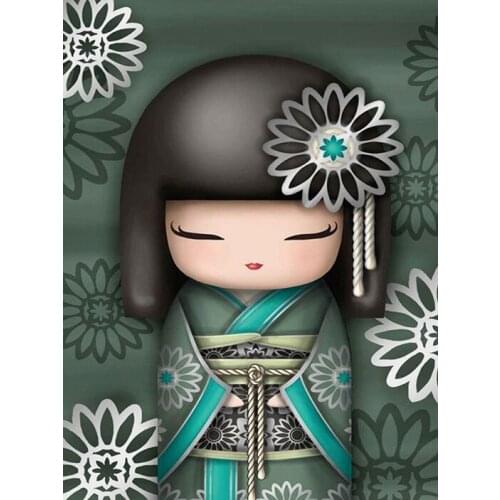 5D DIY Diamond Painting Japanese Girl Diamond Embroidery Full Cross Stitch Rhinestone Mosaic Home Decor Handmade Gift