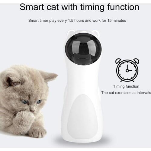 Laser toy automatic, kitten/dog interactive toy-USB charging 5 kinds of random pattern cat toy, automatic on/off and mute
