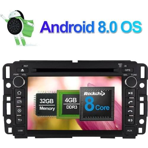 2 Din Android 8.0 Octa Core 4GB RAM Car Radio USB AUX GPS Navigation For GMC Yukon Tahoe Acadia 2007-2012 Car Multimedia Player