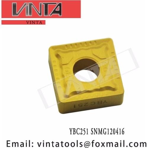 Free shipping high quality 10pcs/lots YBC251 SNMG120416 cnc carbide turning inserts