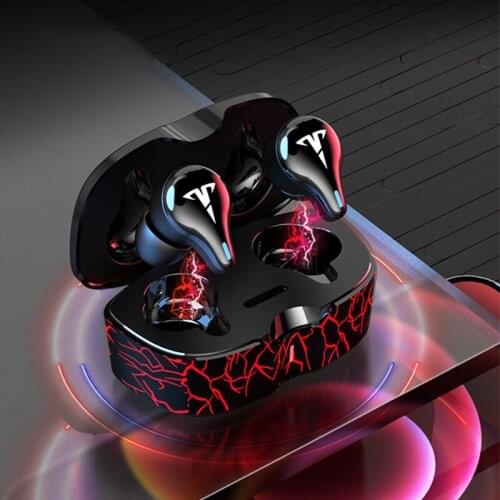 Wireless Bluetooth 5.0 gaming headset TWS low latency 8D true stereo surround music earplugs IPX6 waterproof, with microphone