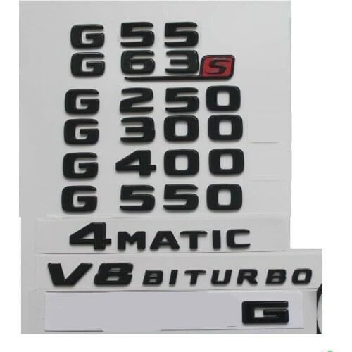 Gloss Black Emblem for Mercedes G55 G63 AMG G300 G320 G350 G500 G550 4MATIC