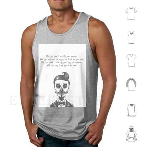 Quote Tank Tops Vest Cotton Brkh Tim Burton Bride Corpse Vaus Wedding Skull Death Funny Halloween