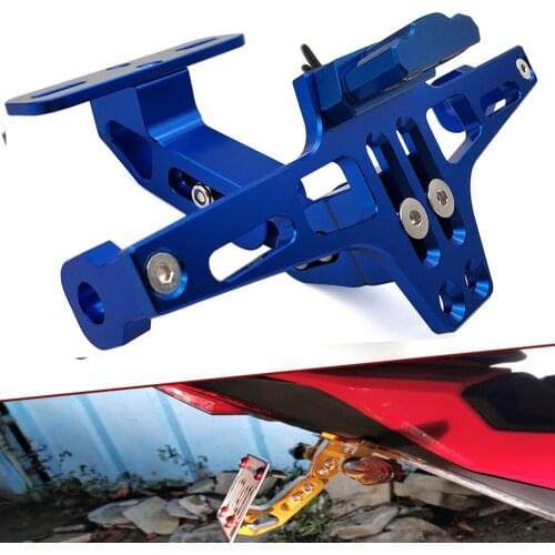Motorcycle Rear License Plate Mount Holder LED Light Moto Bracket Frame For Yamaha SEROW 225 250 XT250 TRICKER Accessories