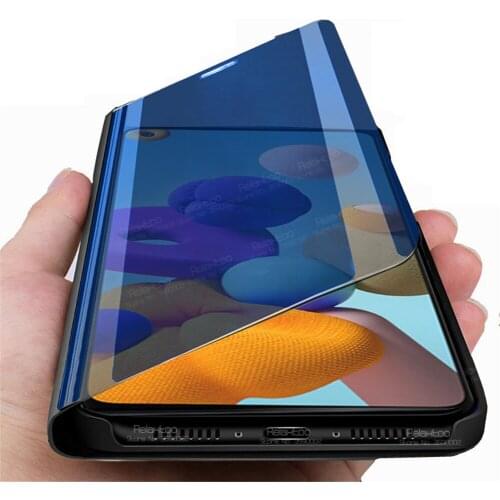 For Samsung A21S Case Smart Mirror Flip Magnetic Phone Cover For Samsung Galaxy A21s A 21S SM-A217F/DS Stand Book Leather Fundas