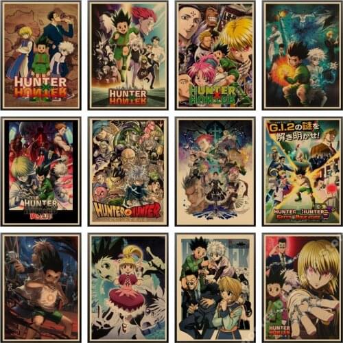 Hunter x Hunter Poster Popular Classic Japanese Anime Home Decor Retro Poster Prints Kraft Paper Wall Art Home Room Decor