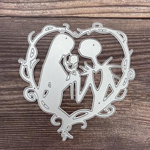 Metal Cutting Dies Ghost Couple Stencils for DIY Scrapbooking Album Stamp Paper Card Embossing New Die Cut