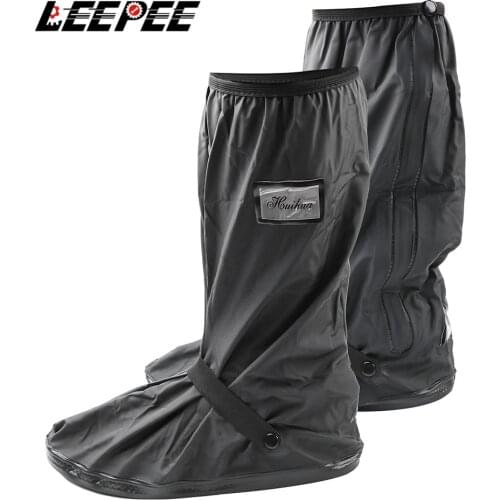 LEEPEE 1 pair Reusable Motorcycle Scooter Bike Rain Shoes Cover Non-Slip Boot Covers Unisex Shoes Protectors For Rainy Snowy Day