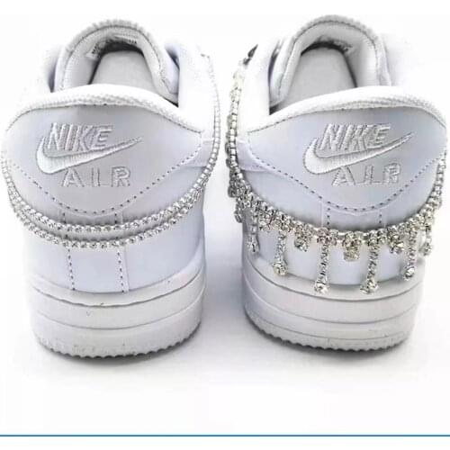 Fashion trend shining Crystal Rhinestone shoe chain AF1 sports shoes decoration luxury fashion shoes accessories charm shoe chai
