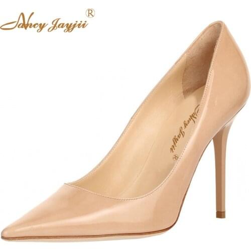 Nancyjayjii Apicrot Pleather pointed Toe high heels Basic Pumps Shoes,Plus size 5-14, Dress&Career&office