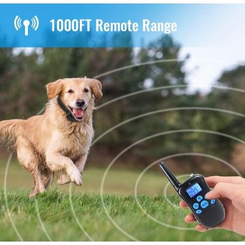 Top Rechargeable Dog Training Collar 100 Levels Remote Control Dog Electric Shock Collar With LCD Display Vibration Sound