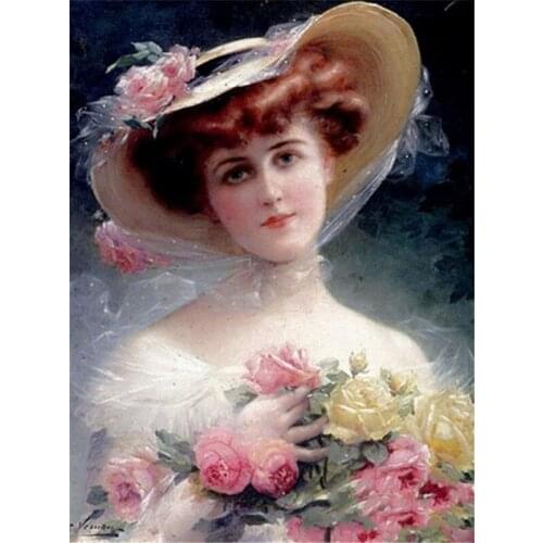 Full Square/Round Diamond Painting New Arrival Sexy Noble Ladies Handmade Gift Beads Embroidery Portrait Home Decor