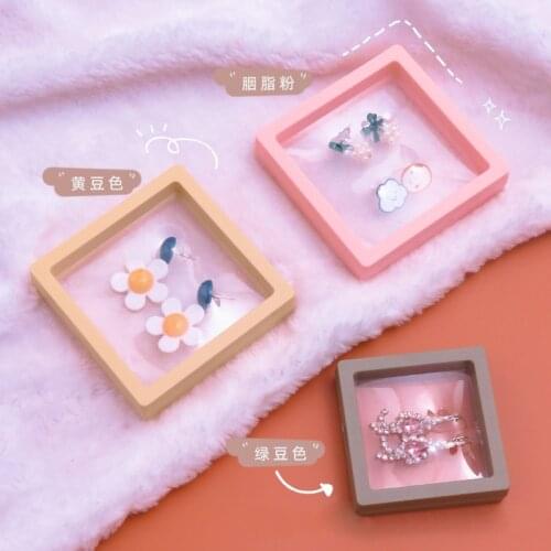 PE Transparent Jewelry Box Film Acrylic Portable Jewelry Box Earring Bracelet Necklace Jewelry Display box Storage box