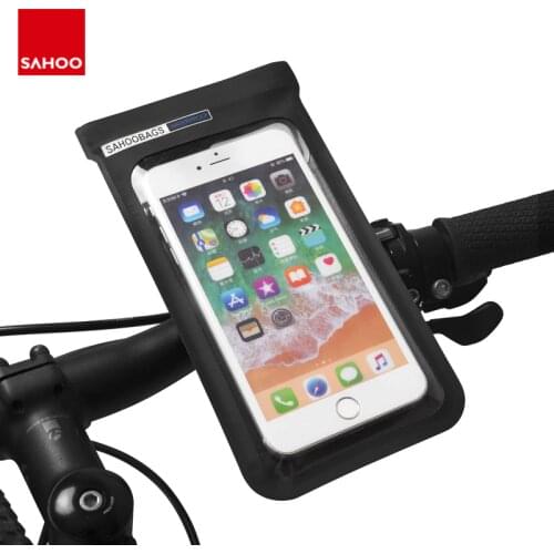 Sahoo 111362-SA Universal Full Waterproof Cycling Bicycle Bike Handlebar 6.5in Mobile Phone Holder Mount Cell Phone Case Dry Bag