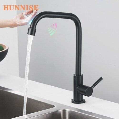 Touch Kitchen Faucet Single Cold Kitchen Sink Mixer Tap Black Bronze Sensor Cold Kitchen Faucet Single Cold Touch Kitchen Faucet