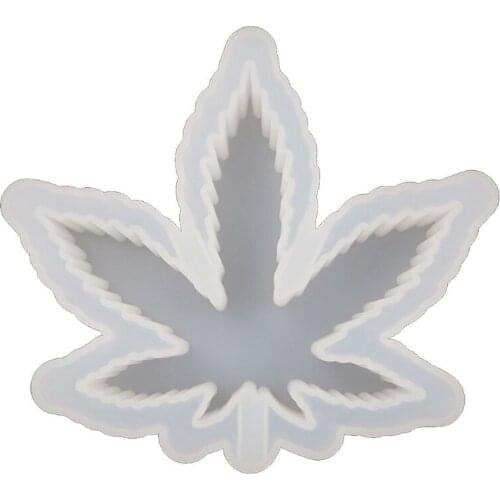 Weed Silicone Cigar Ashtray Resin Mold Maple Leaf Debowler Ashtray Unbreakable Resin Casting Mold Home Decor Art Crafts