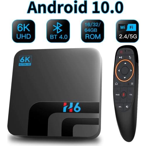HONGTOP tv box android 10 2.4G&5G wifi 4GB 64GB android 10 tv box 6K HD 3D video H.265 madia player smart tv box android top box