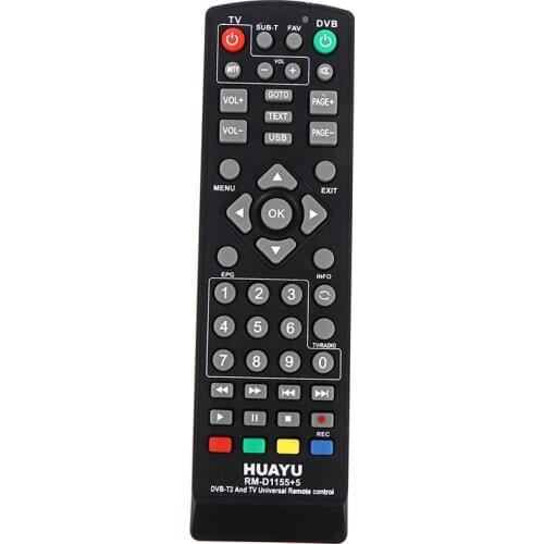 Universal Remote Control Replacement With Setting Function For TV DVB-T2 Remote Control Black Television Remote Controller