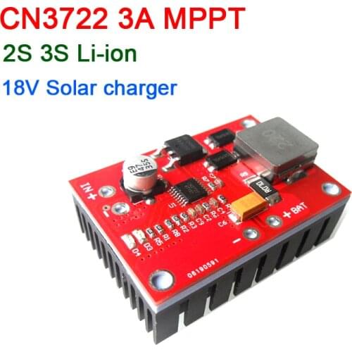 CN3722 3A MPPT Solar Panel Controller 7.4V 8.4V 12V 2S 3S Lithium Li-ion 18650 lithium Battery Charge control Module Charging