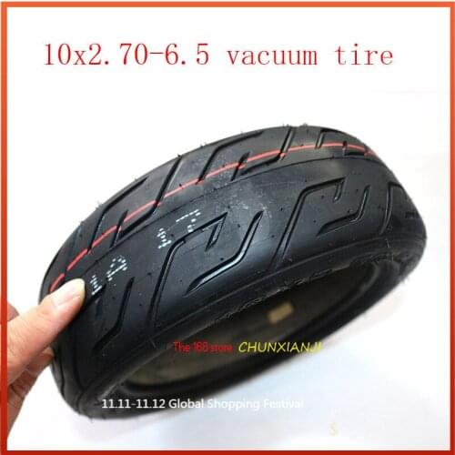 10 inch Vacuum Tires 10x2.70-6.5 Tubeless Tire Vacuum tyres fits Electric Scooter Balanced for many size like it 10*2.70-6.5