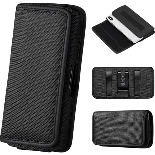1PC Pouch for Mobile phone Rugged Black Holster Case Nylon Holster Belt Clip