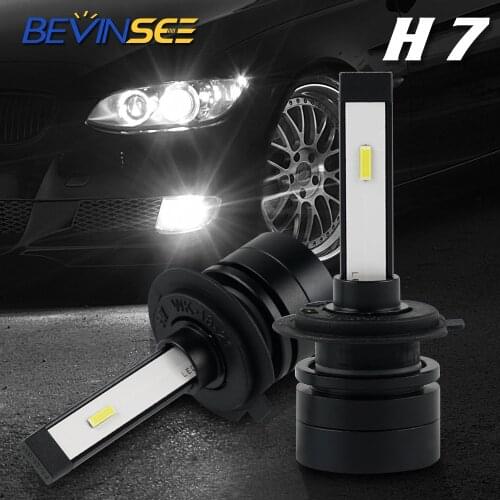 Bevinsee H8 H9 H11 LED Fog Lights H7 9005 9006 880 881 H16 Car Fog Lamp 30W 3000LM 6000K White Led Lights 2pcs