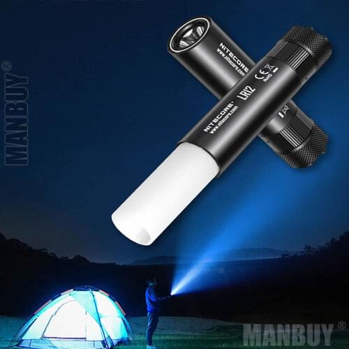 2020 Nitecore LR12 Handheld Lantern Flashlight CREE XP-L HD V6 LED 1000LM Without 18650 Battery Camping Hunting Fishing Climbing