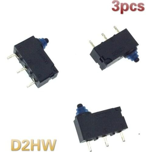 3pcs original D2HW car door lock micro switch 3 feet waterproof touch switch D2HW-A201D for Opel Zafira Cadillac BLS Astra