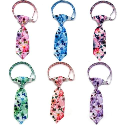 50/100pcs Pet Grooming Product Flowers Bright Color Puppy Dog Cat Neckties Adjustable Dog Ties Pet Grooming Accessories Dog Ties