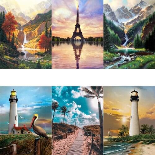 5D DIY Diamond Painting Beautiful scenery Get Away Rhinestones Diamond Embroidery Diamond Mosaic Cross Stitch Home Decor Craft