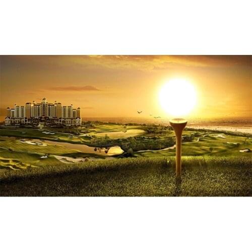 Full Round drill 5D DIY Diamond embroidery Landscape Building Sun Diamond Painting Cross Stitch Rhinestone Mosaic decoration