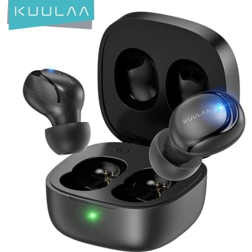 KUULAA TWS Bluetooth Earphones Fingerprint Touch, HD Stereo Wireless Headphones,Noise Cancelling Gaming Headset