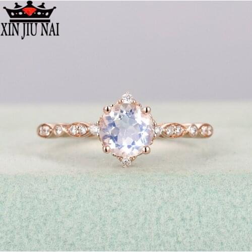 Best selling new rose gold round princess ring European and American fashion womens engagement wedding ring rings for women