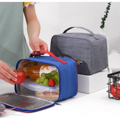 Insulated Lunch Bag Reusable For Kids Women Waterproof Picnic Thermal Cooler Lunch Box Bag Travel Storage Food Picnic Handbag