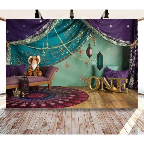One Year Old Classical Purple Backdrops Baby Artistic Photos Background Decorations for Kids Birthday Party Photography Props
