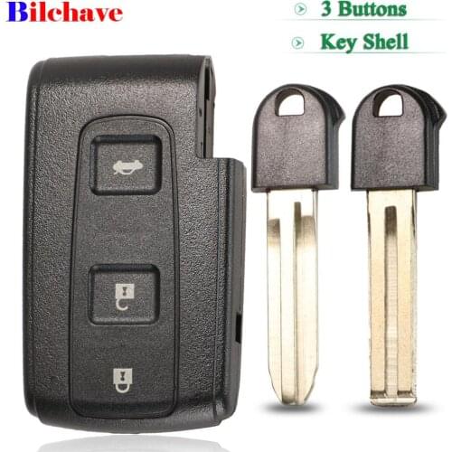 Bilchave 5pcs/Lot For Toyota Prius Corolla Verso FOB 3 Buttons Remote Car Key Shell Case With TOY40 / TOY43 Blade Replacement
