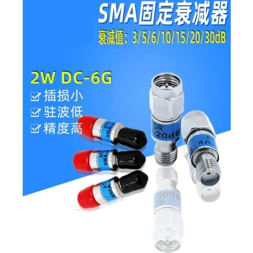 2W Attenuator Coaxial Attenuator SMA-JK Male and Female 10 20 30DB DC-6G RF Signal Attenuator