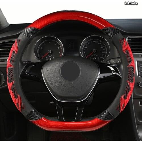 KOKOLOLEE Microfiber Leather Car Steering Wheel Cover For Ford Focus 2 3 MK2 Fiesta Fusion Mondeo MK4 Kuga Ranger F150