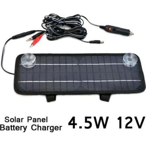 BUHESHUI Multi-Purpose Solar Panel Battery Charger 12V 4.5W Car/RV Free shipping