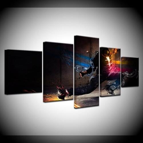 Modern Poster Modular Hip Hop Male Sneakers 5 Pieces HD Wallpaper Art Canvas Print Art Painting Living Room Home Decoration
