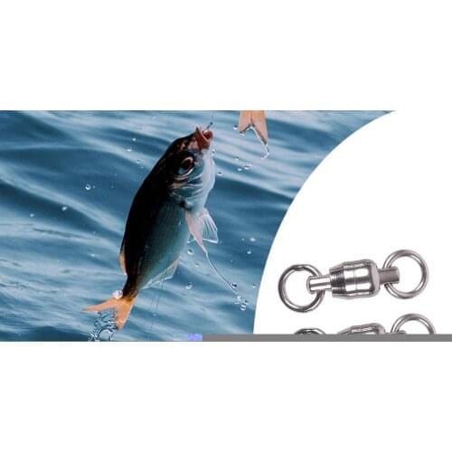 Fishing Rig Connector 3pcs Stainless Steel Super Strength Heavy Duty Double Fishing Connector Ball For Sea B5L2