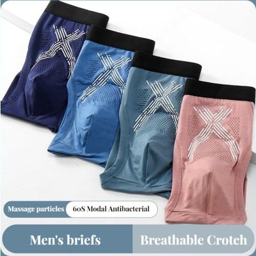 New Plus Size Mens Panties Modal Underwear Sexy Briefs Graphene Breathable Comfortable Solid Underpants Male Intimate Hot Man
