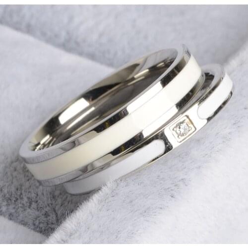 NEW STYLE 2020 Rose Gold Color Titanium steel Rings For Woman With Zircon Top Quality Drop Shipping Not Fade