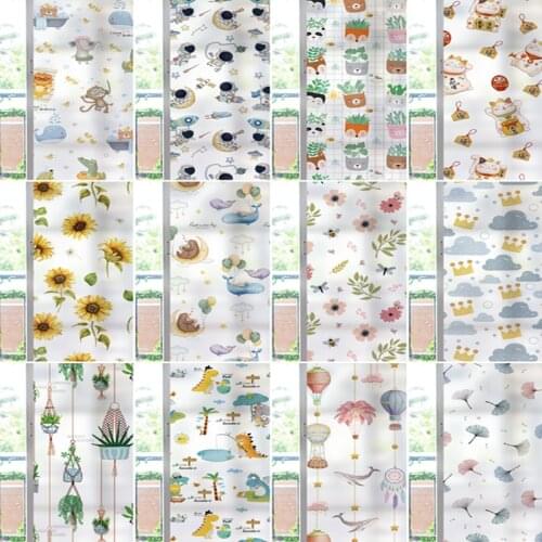 Nuelife Pastoral Garden Patterns Various Window Frosted Glass Stickers Opaque Toilet Film Anti-glare Bathroom Film Window Paper