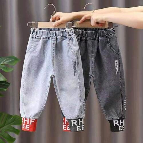 Autumn Spring Black Jeans for Boys Denim Trousers Baby Boys Jeans Pants Kids Cotton Casual Boy Clothes 2-9year