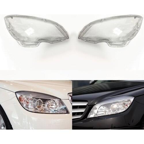 Headlamp Lens For Mercedes-Benz W204 C180 C200 C220 C280 C300 2007~2010 Headlight Cover Replacement Front Car Light Auto Shell