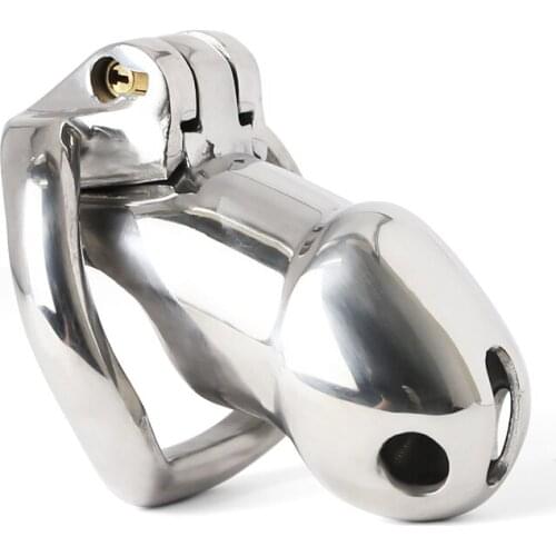 Stainless Steel Full-Cover Male Chastity Cage Devices with Lock Cock Cage Chastity Belt Penis Restraint Ring Sex Toys For Men