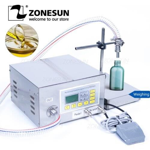 ZONESUN ZS-GP631 Semi Automatic Filling Machine Single Head Lubricating Oil Essential Oil Filler Gear Pump
