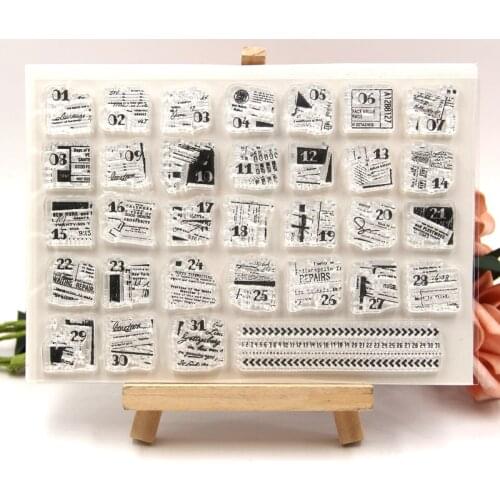 ZFPARTY Daily pages Transparent Clear Silicone Stamps for DIY Scrapbooking/Card Making/Kids Crafts Fun Decoration Supplies